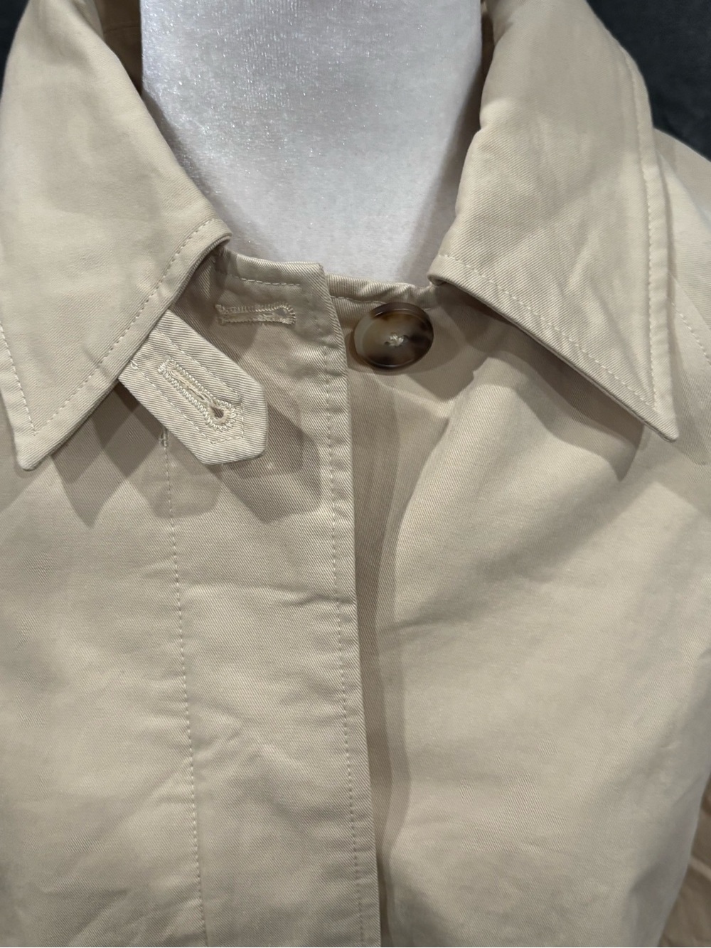 NWT Tuckernuck Khaki Drew Short Trench Coat Tan Medium Preppy Casual Boxy Cotton - Picture 7 of 16